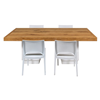Tafel Blitz Wood XL laag met 4 stoelen (set)