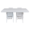 Tafel Blitz XL laag met 4 stoelen (set)
