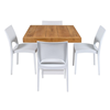 Tafel Blitz Wood laag met 4 stoelen (set)
