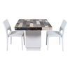 Tafel Blitz Circulair laag met 2 stoelen (set)