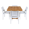 Tafel Wood laag met 4 stoelen (set)