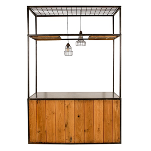 Buffet Steel Wood met hoog frame (set)