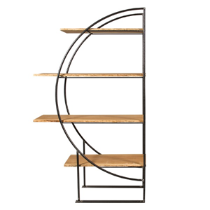 Roomdivider-Steel wood - half rond (set)