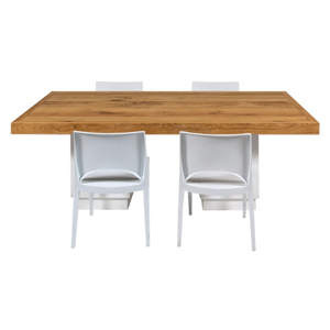 Tafel Blitz Wood XL laag met 4 stoelen (set)