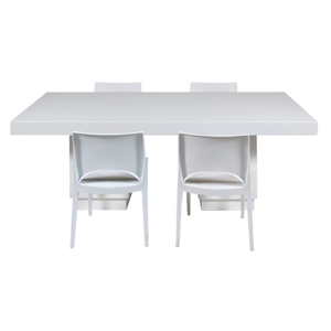 Tafel Blitz XL laag met 4 stoelen (set)